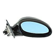 Passenger Side Mirror, Power, Manual Folding, Heated, Paintable, Without Signal Light, Memory, Puddle Light, Auto-Dimming, and Blind Spot Feature, Wagon, For Models With Shadow Line