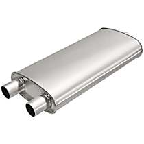 Driver or Passenger Side Muffler, 131.5 in. Wheelbase, With Single Catalytic Converter; With 3 in. Inlet; Dual Outlet; Requires Part # [103-1045] Shield and (2) Part # [102-5531] Straps, 8 Cyl 5.7L