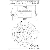 14.B986.10 Rear, Driver or Passenger Side Brake Drum