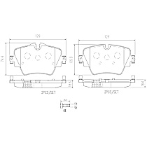 Front Ceramic Brake Pad Set, NAO Series