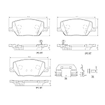 Front NAO Series Ceramic Brake Pad Set