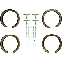 BS882 Parking Brake Shoe - Direct Fit, 2-Wheel Set