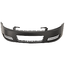 Front Primed Bumper Cover, without Fog Light Holes