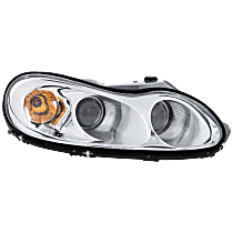 Passenger Side Halogen Headlight, With bulb(s), Sedan, OE Replacement