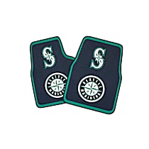 Flat Floor Mat, Blue, Teal and Silver Made of 50 Percent Polyester 30 Percent Nylon 20 Percent Vinyl