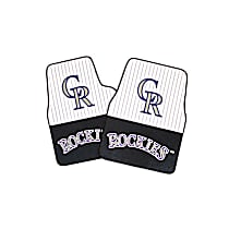 H93N4F Flat Floor Mat, Purple, Silver and Black Made of 50 Percent Polyester 30 Percent Nylon 20 Percent Vinyl