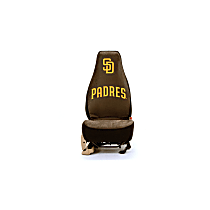HDHFM3 Seat Cover, Brown, Made of Suede, MLB Team Design, San Diego Padres Logo, Universal Seat Type Holda Series
