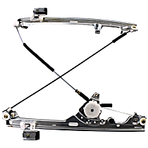 Front, Passenger Side Manual Window Regulator, Hand-Crank Type