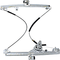 Front, Driver Side Manual Window Regulator, Hand-Crank Type