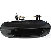 Rear, Passenger Side Exterior Door Handle, Smooth Black, Without Key Hole 