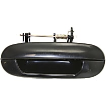 Rear, Driver Side Exterior Door Handle, Smooth Black, Without Key Hole
