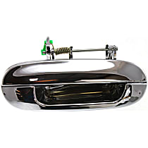 Rear, Passenger Side Exterior Door Handle, Chrome, Without Key Hole
