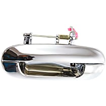 Rear, Driver Side Exterior Door Handle, Chrome, Without Key Hole