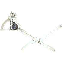 Front, Passenger Side Manual Window Regulator, Hand-Crank Type