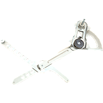 Front, Driver Side Manual Window Regulator, Hand-Crank Type