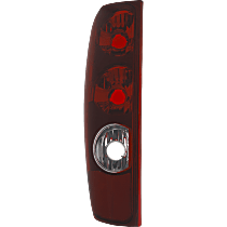 Driver Side Tail Light, Without bulb(s), Halogen, Clear and Red Lens