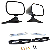 Mirror, Manual Adjust, Manual Folding, Non-Heated, Black, Without Auto-Dimming, Without Blind Spot Feature, Without Signal Light, Without Memory