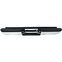 Chrome Step Bumper, Face Bar and Pads, With Impact Strip Holes