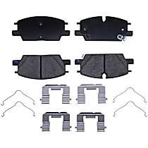 Front Ceramic Brake Pad Set, Except Brembo Calipers, JE5