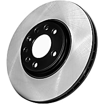 125.35002 Rear, Driver or Passenger Side Brake Disc, Plain Surface, 5 Lugs Premium High Carbon Alloy 125 Series