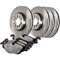 905.3901 Front and Rear Brake Disc and Pad Kit, Plain Surface  Select Axle Pack Series