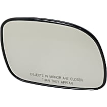 Passenger Side Mirror Glass, Non-Heated, No Blind Spot Feature No Turn Signal Light