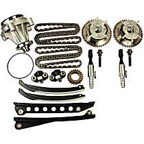 Timing Chain Kit, SOHC, With Water Pump; With VVT Sprockets and VVT Solenoids., 8 Cyl 5.4L