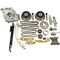 Timing Chain Kit, DOHC, With Water Pump; With VVT Sprockets and VVT Solenoids., 4 Cyl 2.4L