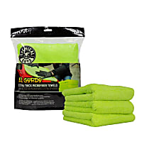 MIC32303 El Gordo Extra Thick Professional Microfiber Towel, Green 16.5" x 16.5" (3 Pack), Set of 3