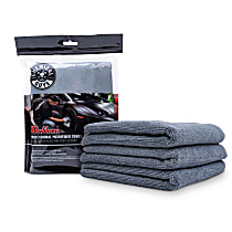 MIC35203 Workhorse Gray Professional Grade Microfiber Towel (Metal), 24" x 16" (3 Pack), Set of 3