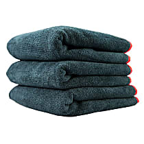 MIC_508_03 Premium Red-Line Microfiber Towel, 16" x 16" (3 Pack), Set of 3