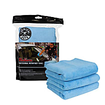 MICBLUE03 Workhorse Professional Microfiber Towel, Blue 16" x 16" (3 Pack), Set of 3
