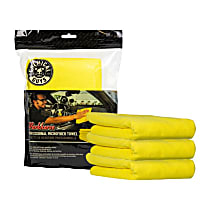 MICYELLOW03 Workhorse Professional Microfiber Towel, Yellow 16" x 16" (3 Pack), Set of 3