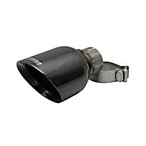 TK007BLK Exhaust Tip - Black, Stainless Steel, Universal, Sold individually