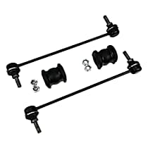 4721918K Sway Bar Kit, Steel and Rubber,, Black