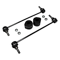 4743041K Front Sway Bar Kit, Steel and Rubber,, Black