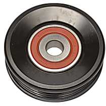 Accessory Belt Idler Pulley, 4 Cyl 1.6L, Air Conditioning; Grooved Pulley - 