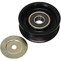 Accessory Belt Idler Pulley, 6 Cyl 14.9L, DIESEL, Air Conditioning; Grooved Pulley - 