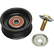 Accessory Belt Idler Pulley, 6 Cyl 3.7L, Accessory Drive; Grooved Pulley, Includes Hardware - 