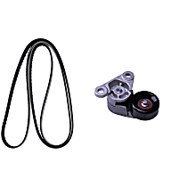 Serpentine Belt, 8 Cyl 6.2L, Air Conditioning; Kit Includes Poly-V and Tensioner Assembly - 
