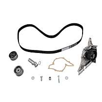 DOHC, Timing Belt Kit With Water Pump; Interference Engine Application; Does not include seals; With plastic impeller, Water Pump Included, 6 Cyl 2.8L - 