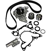 Timing Belt Kit, Inc. hydraulic tensioner and housing; Interference Engine Application; Includes Water Pump Housing; Does Not Include Seals, Water Pump Included, 6 Cyl 3.8L - 