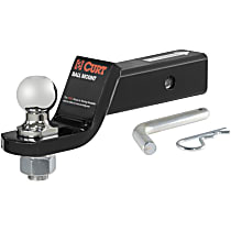 45034 Hitch Ball Mount - Powdercoated Black, Steel, Universal, Sold Individually