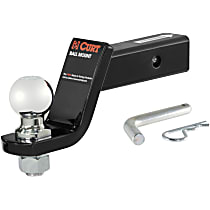 45042 Hitch Ball Mount - Powdercoated Black, Steel, Universal, Sold Individually