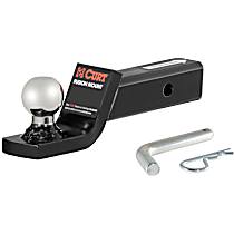 45134 Hitch Ball Mount - Powdercoated Black, Steel, Universal, Sold Individually