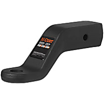 45458 Hitch Ball Mount - Powdercoated Black, Steel, Universal, Sold Individually