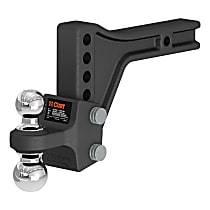 45935 Hitch Ball Mount - Powdercoated Black, Steel, Universal, Sold Individually