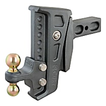 45955 Hitch Ball Mount - Dark Gray, Steel, Sold individually