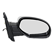Passenger Side Mirror, Non-Towing, Power, Manual Folding, Heated, Chrome, Without Signal Light, Without memory, Without Puddle Light, Without Auto-Dimming, Without Blind Spot Feature