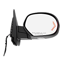 Passenger Side Mirror, Power, Heated, Power Folding, with 1 Paintable and 1 Textured Black Cap, No Memory, Standard Type, with Additional Paint To Match Cap, New Body Style